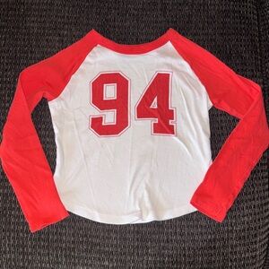 Old Navy Kids Red and White Raglan Tee